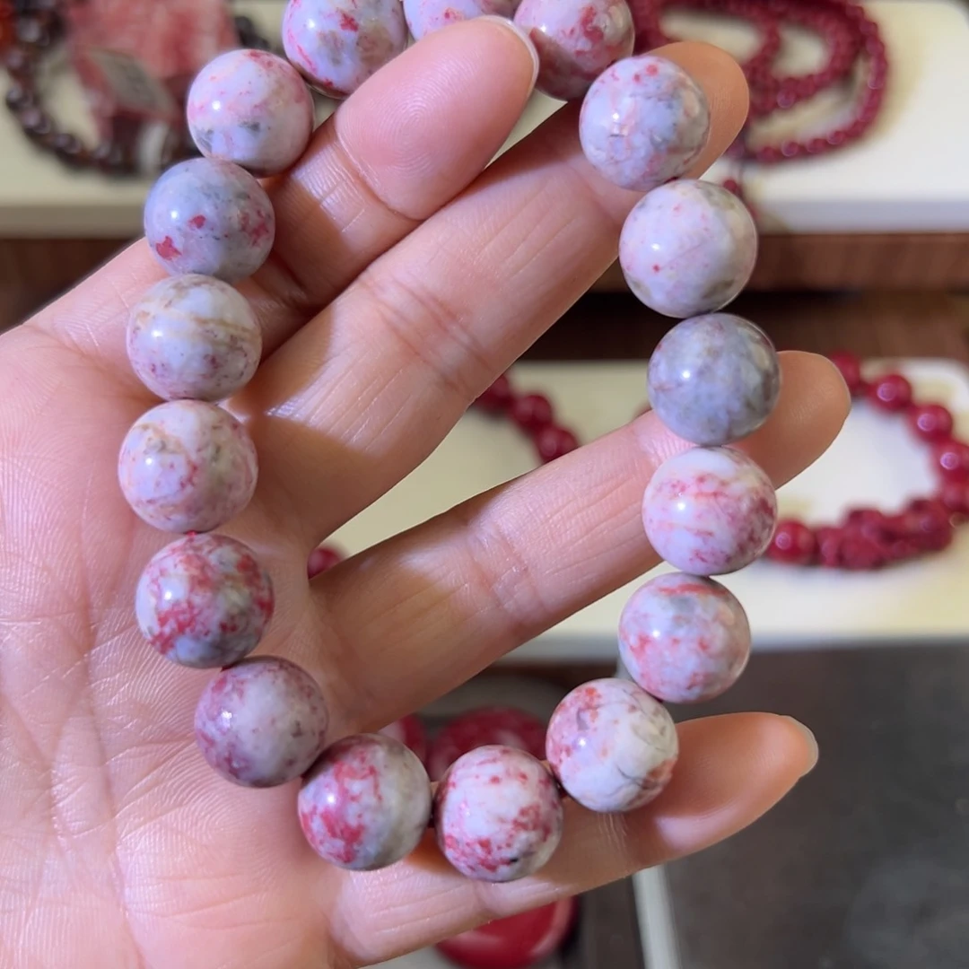 天然辰砂原石卡12