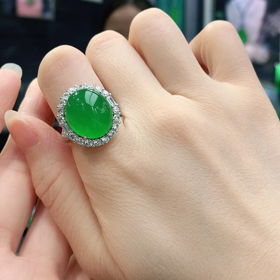 银S925镶嵌戒指玛瑙/玉髓