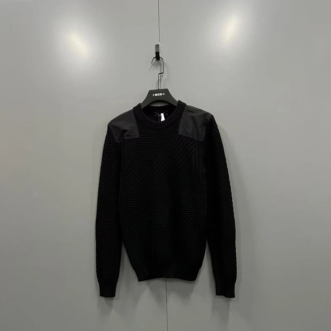 未使用 VERSACE/范思哲 jp1208 黑色针织衫 46码 002586