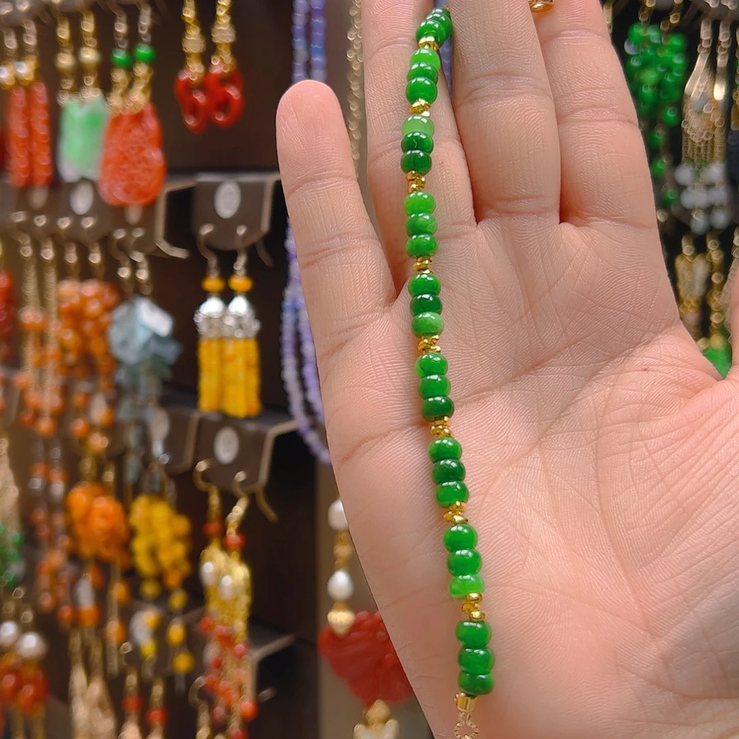 翡翠合金耳饰翡翠