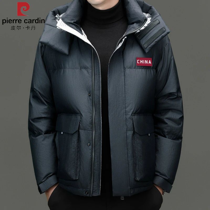 男式户外三防羽绒服2024冬季新款白鸭绒加厚保暖连帽可拆卸外套