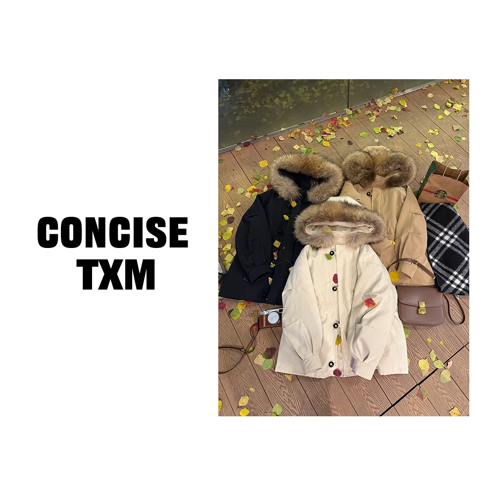 【唐小木】派克鹅绒服 冬季时尚百搭加厚保暖派克服 YR1199