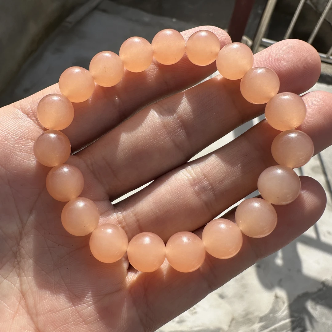 a027藕粉卡12mm单圈手串