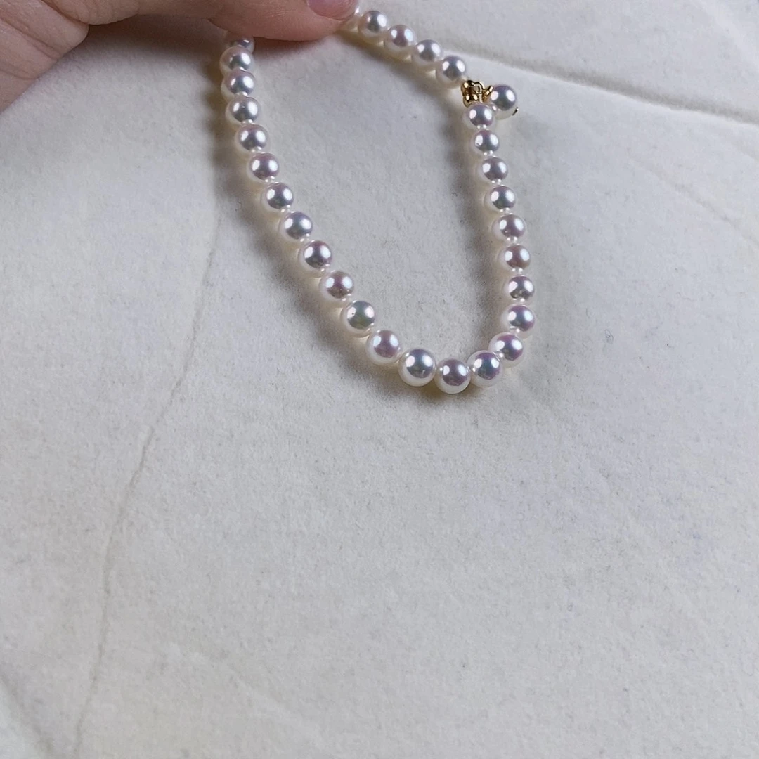 淡水珍珠手绳18K金镶嵌