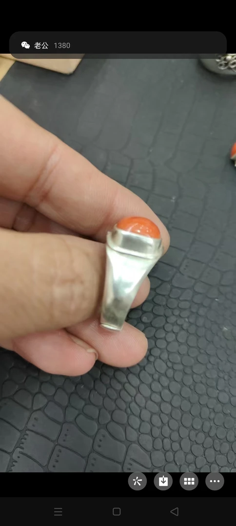 足银戒指 足银戒指  精美手工制作