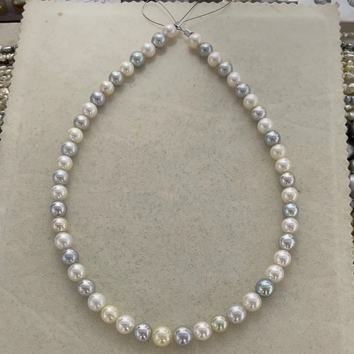 海水珍珠未镶嵌颈饰海水akoya项链