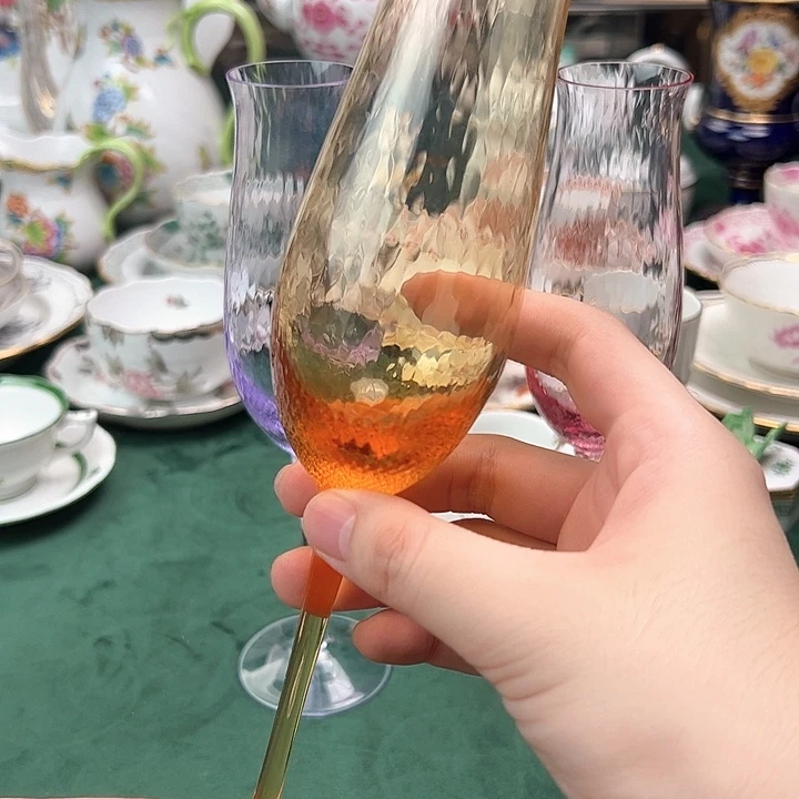 梅森摩瑟联名水晶香槟杯棕金色