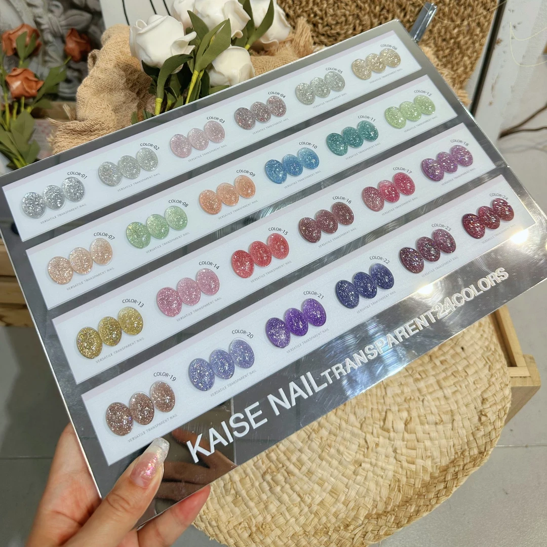 欧町颜-恺舍24色莫桑碎钻爆款流行甲油胶美甲店常用特色拓客套装