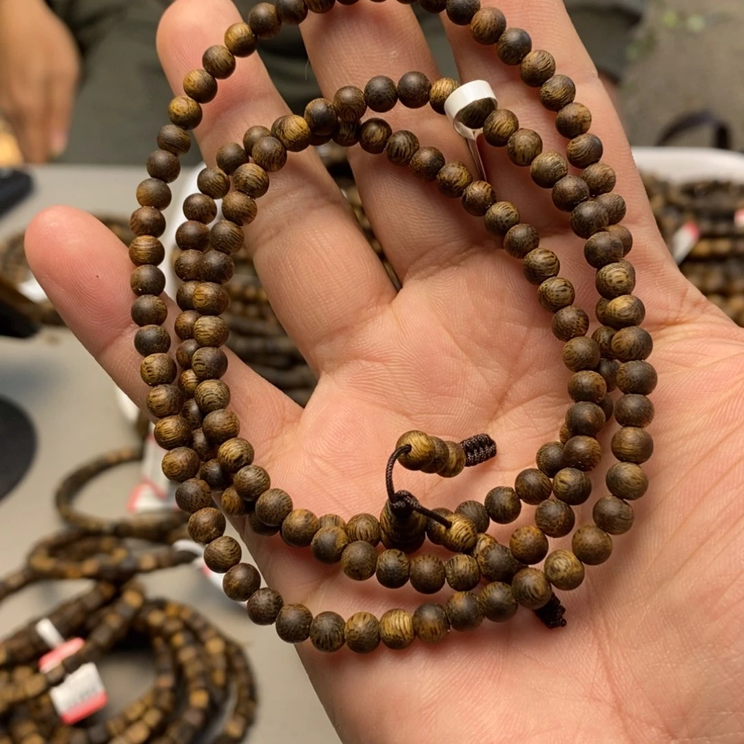 沉香手串圆珠05多圈9克多样性发一
