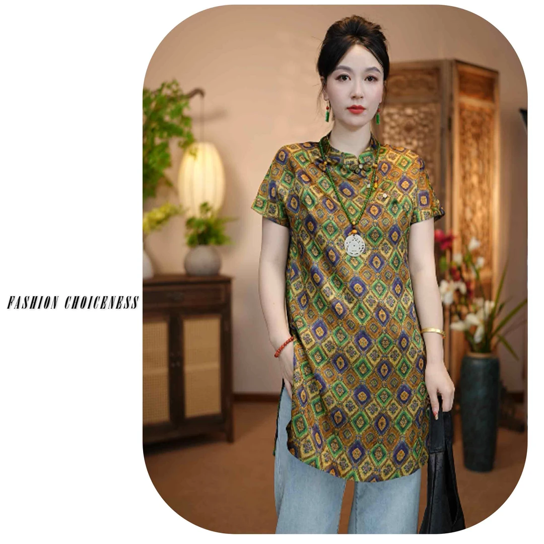 （梦箩）新中式国风夏季新款上新日常时尚显瘦上衣女
