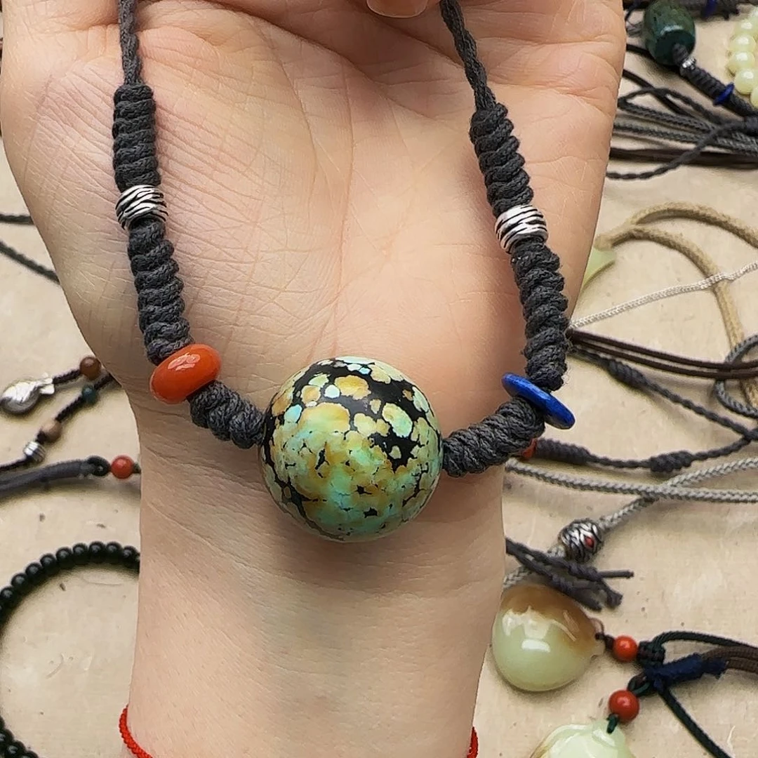 和田玉手链未镶嵌奔***粟