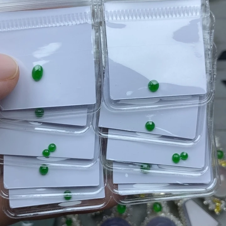 未镶嵌定制翡翠正阳绿3-6mm