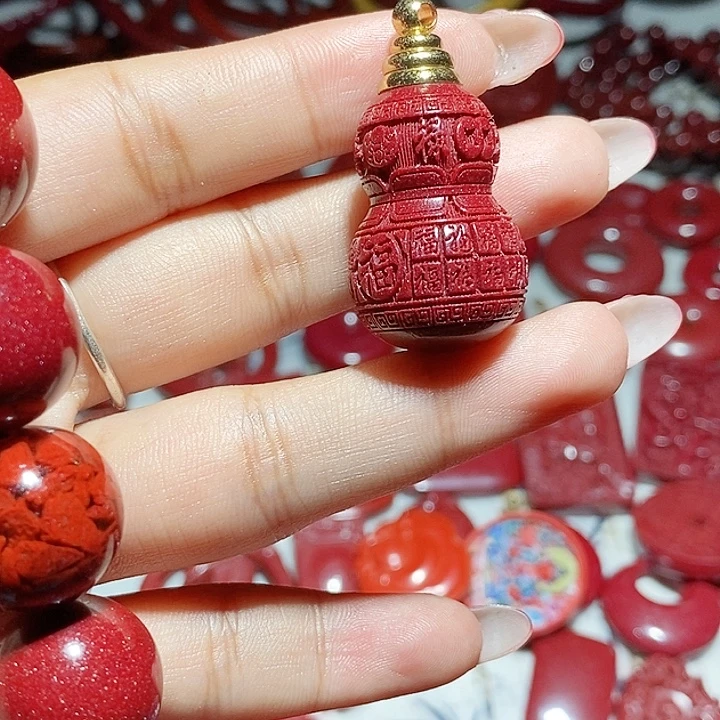 天然辰砂朱砂钥匙扣