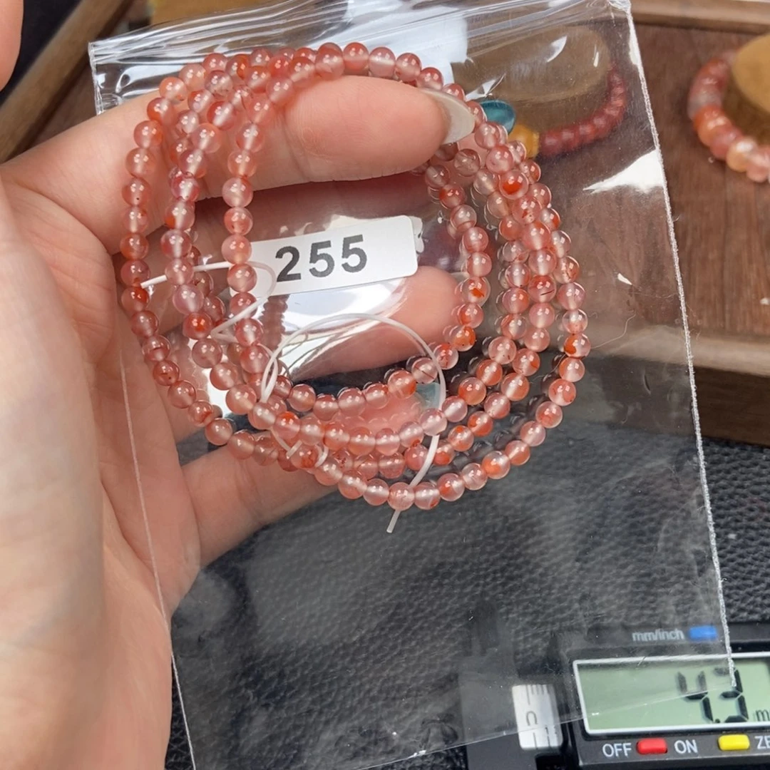 南红玛瑙未镶嵌手链卡4.3