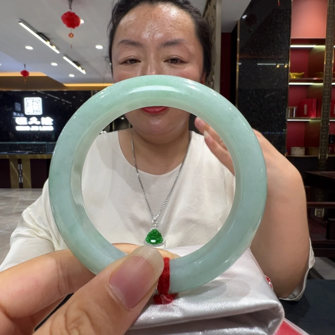 寿***蔬未镶嵌手镯翡翠冰果阳绿58.8