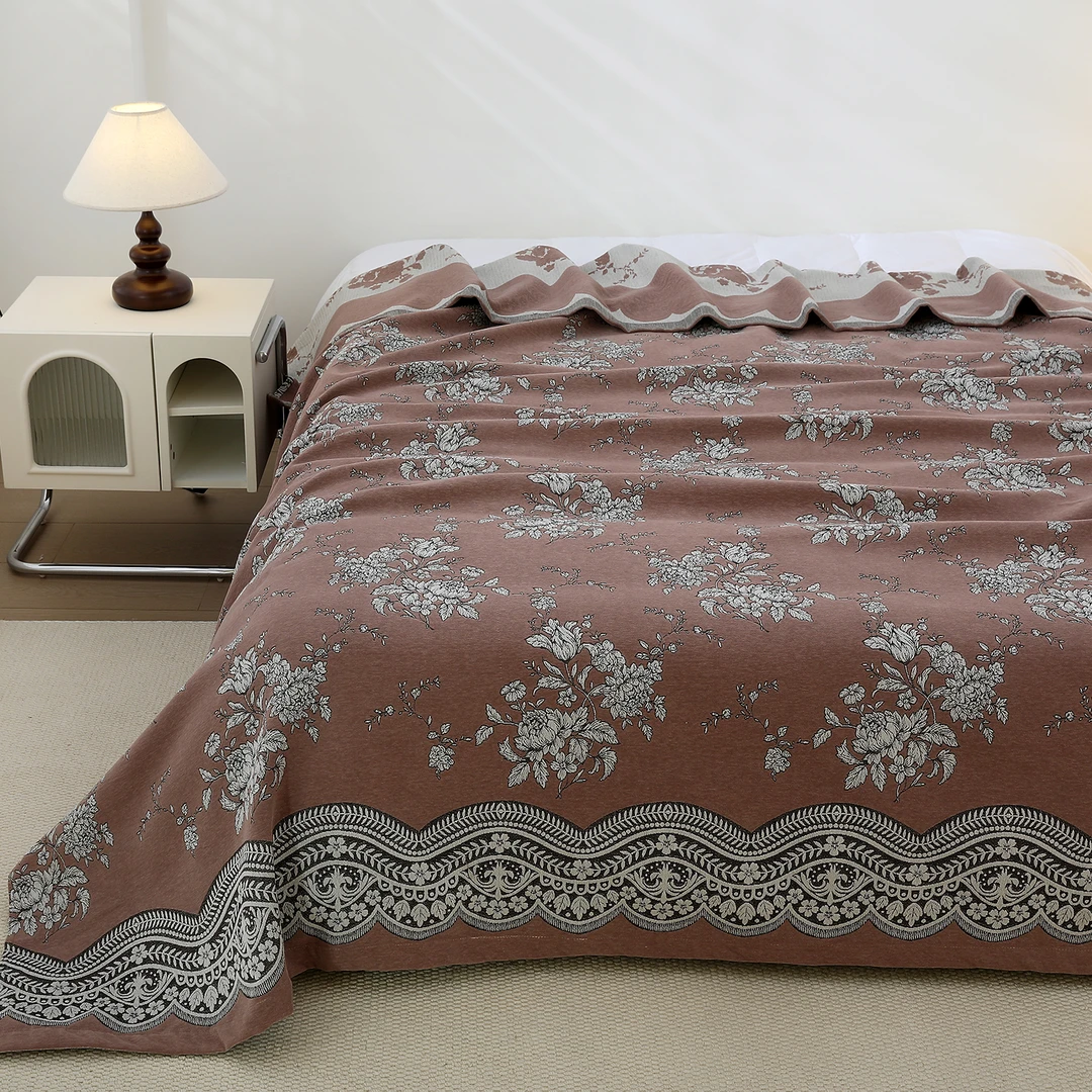 【芮欧】230*250cm棉羊绒舒适加厚多功能双面床盖