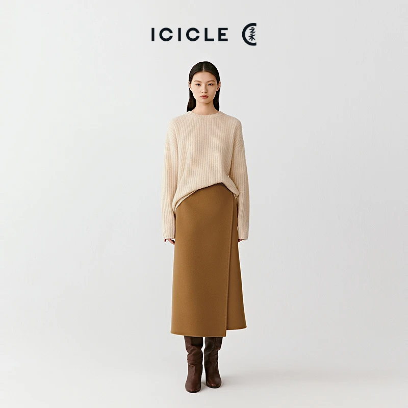 【11.26】ICICLE之禾25冬新品羊毛羊绒双面呢及膝半身裙1172