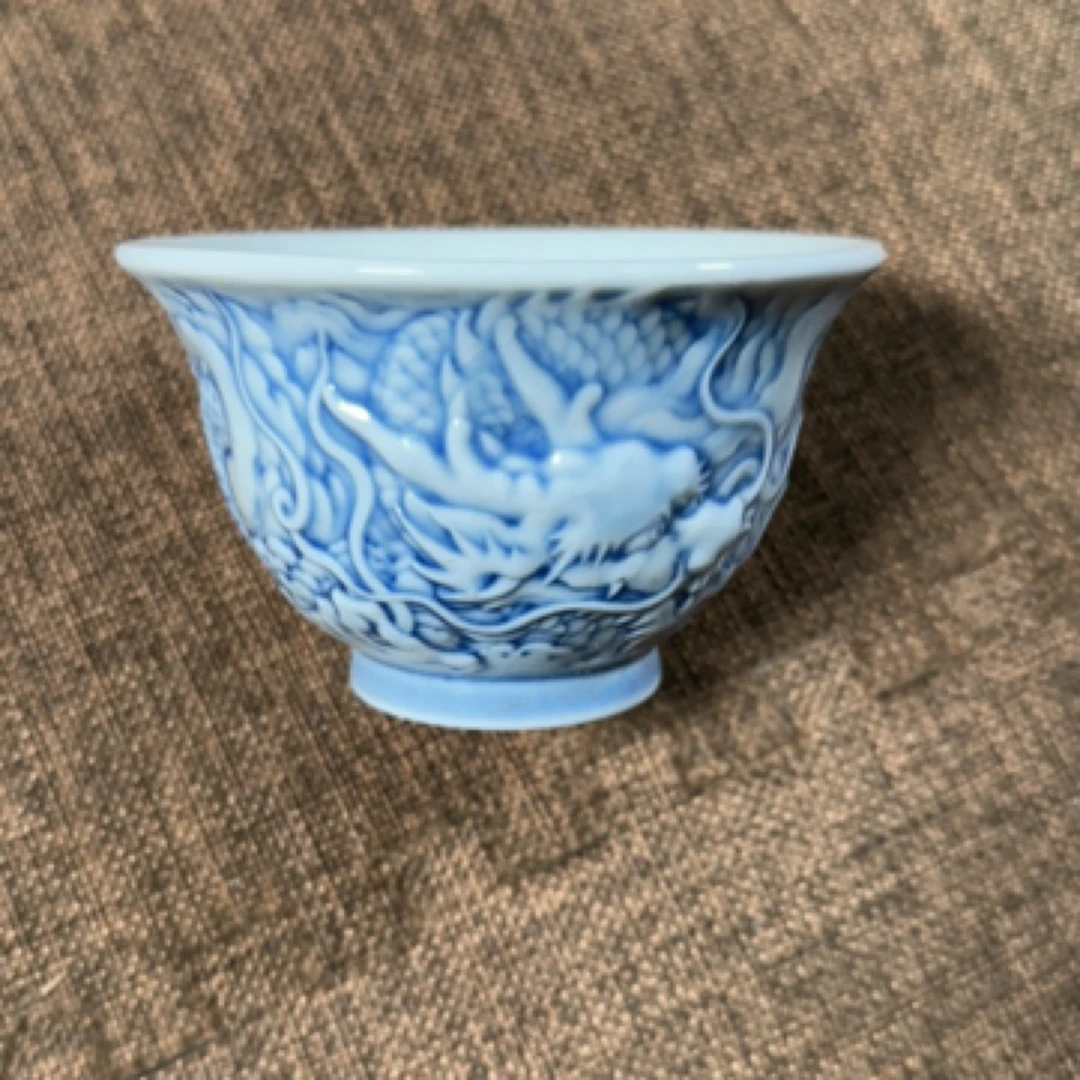 手工雕刻龙纹压手杯