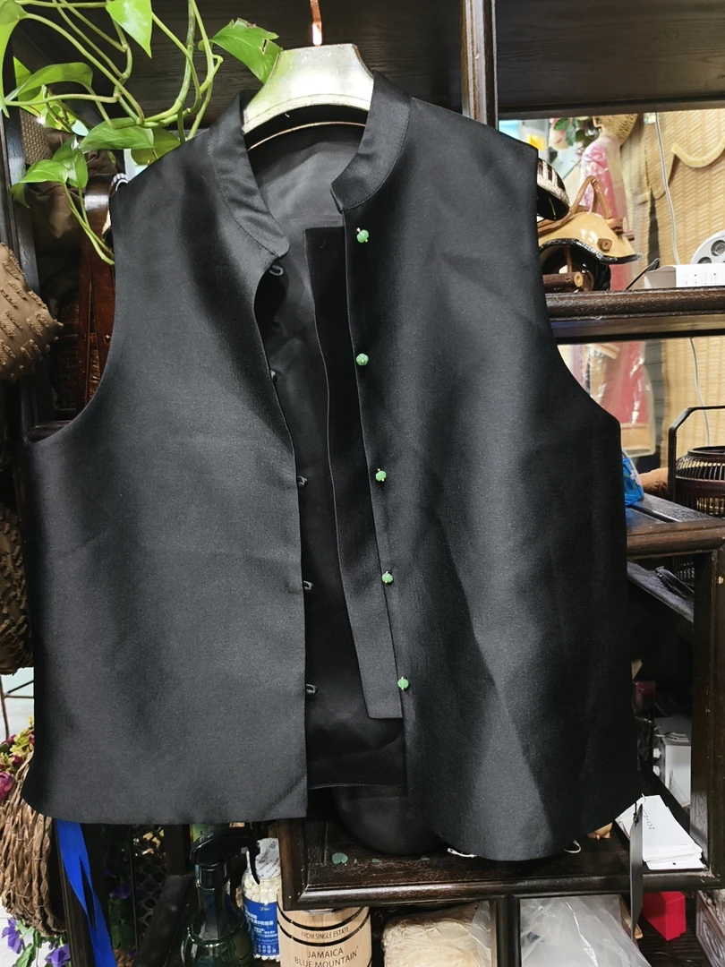 双色新中式百搭短款马甲