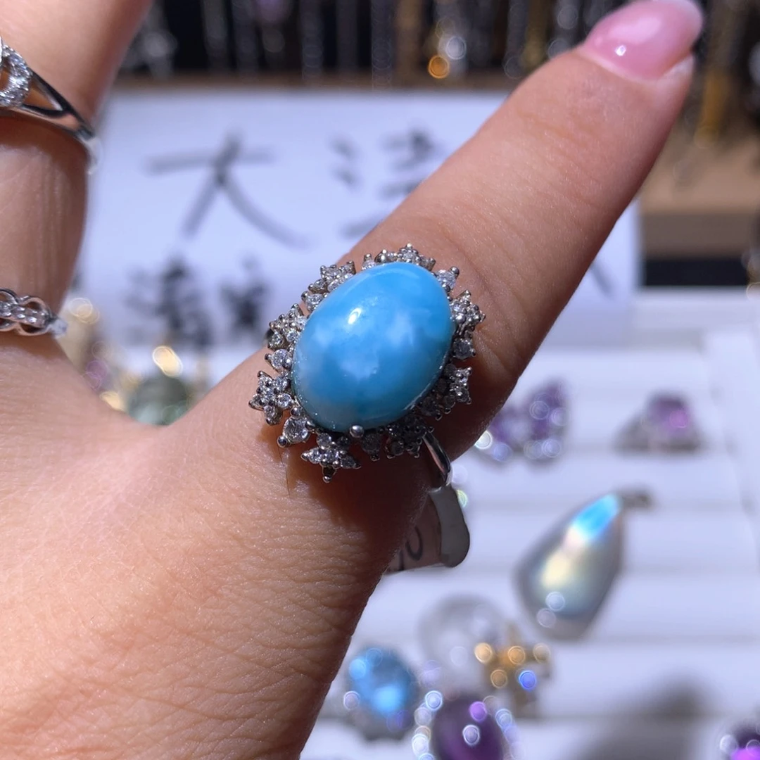 【闪购商品】水晶戒指银S925镶嵌洁****作吊坠