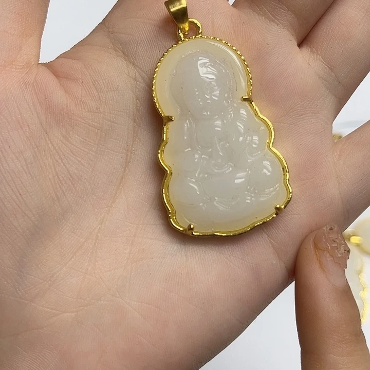 和田玉（糖玉）未镶嵌颈饰吊坠12