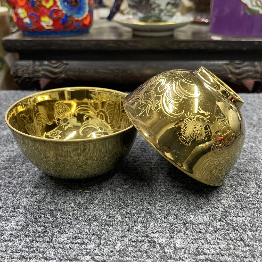 全金包满工鸡缸杯口杯压手杯主人杯