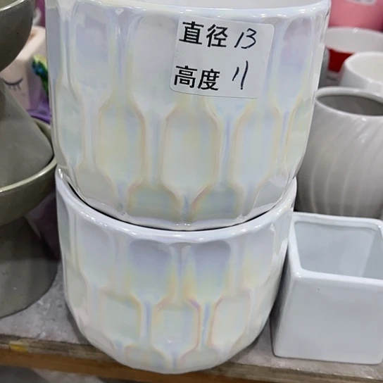多肉绿植陶瓷花盆9.9包邮，有孔