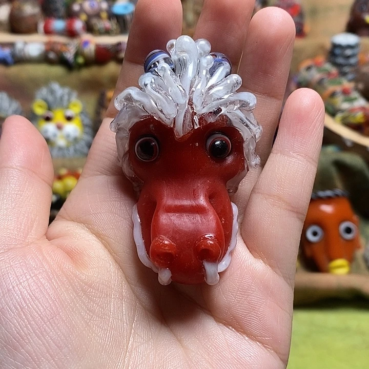 琉璃颈饰红色龙头07