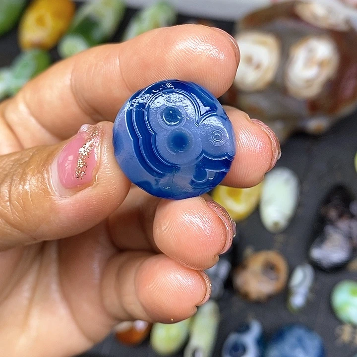 花眼玛瑙奇石饰品无孔