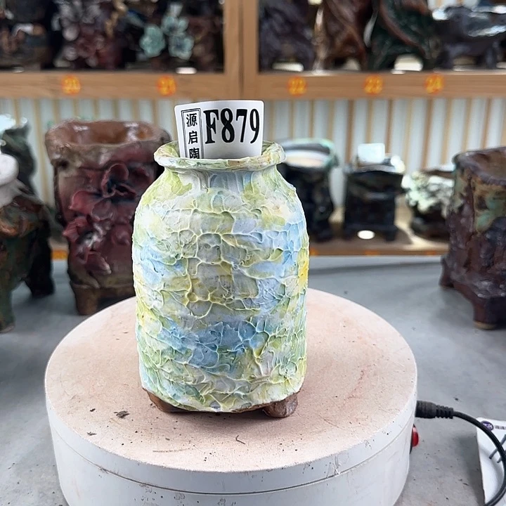 紫砂花盆景德镇陶瓷多肉花盆879