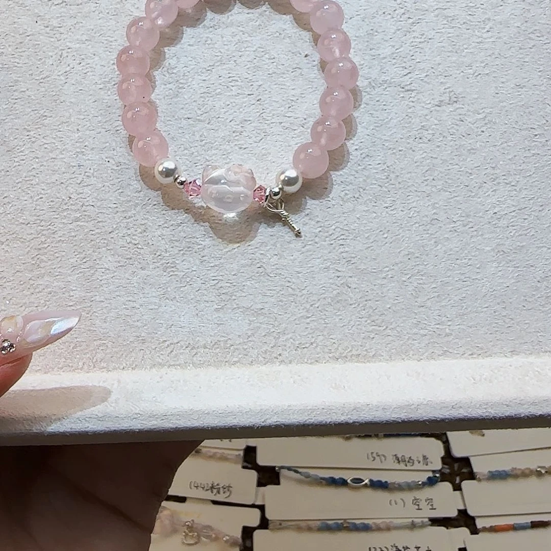 冷***.烟晶手链银S925镶嵌水晶