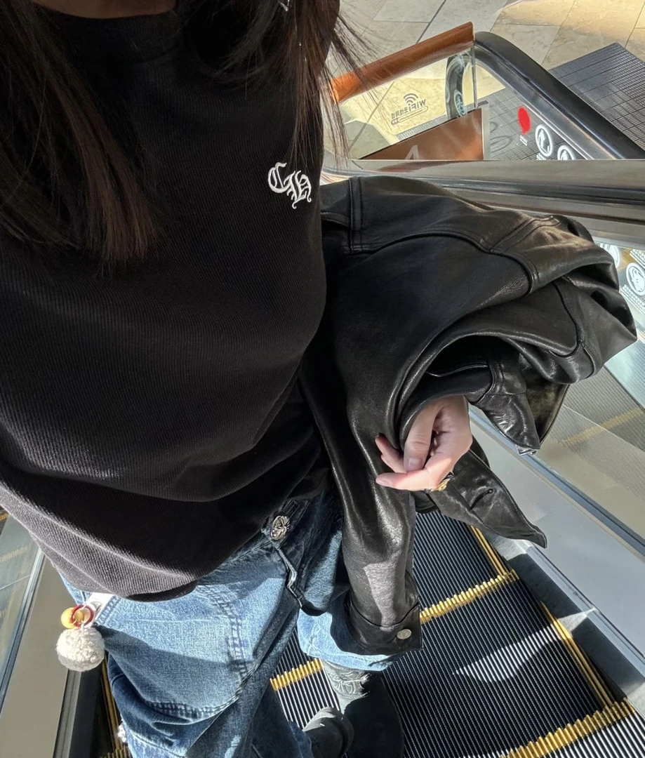 SANSIS 克克 基础圆领长袖打底T恤  弹力好