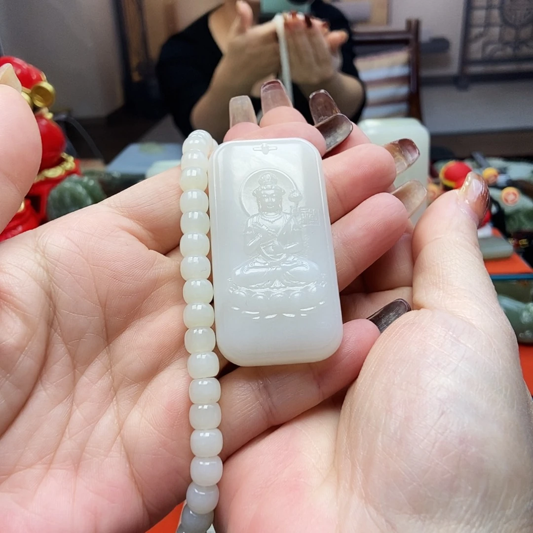 颈饰未镶嵌和田玉1***g