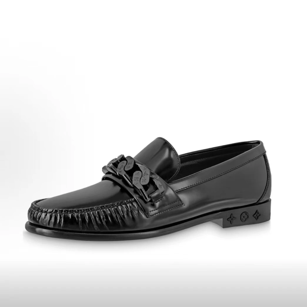 未使用 LouisVuitton/路易威登 男士休闲时尚乐福鞋经典链条潮流