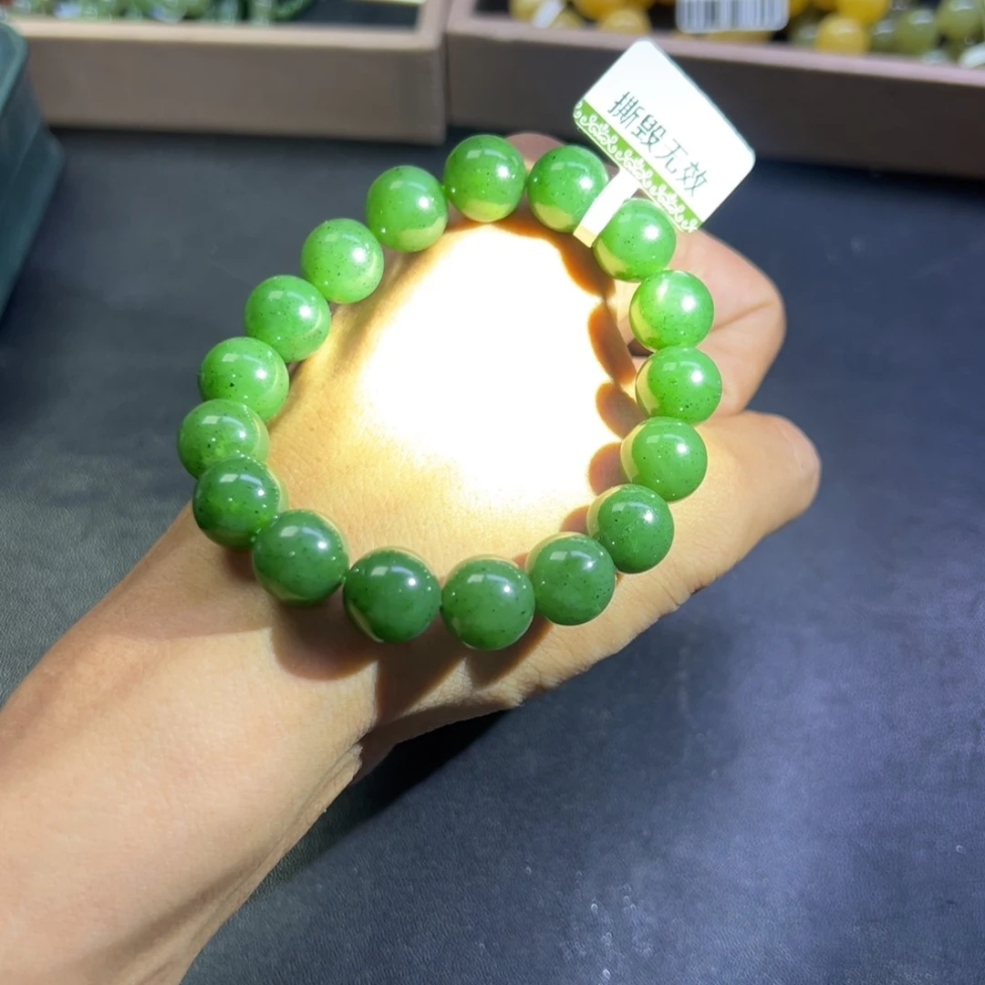 和田玉未镶嵌颈饰多样性拍一发一俄罗斯碧玉手串卡12货头