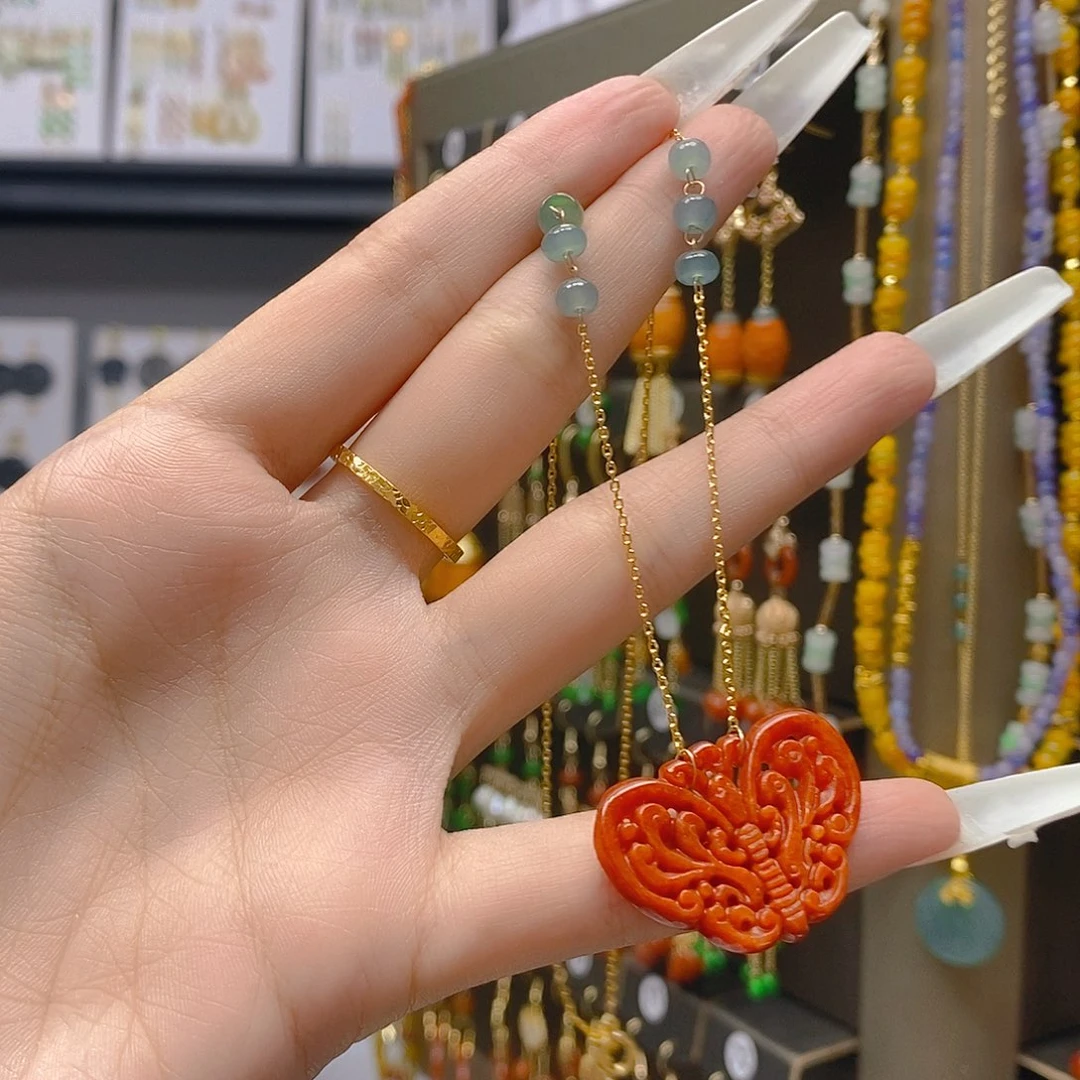 翡翠合金耳饰翡翠