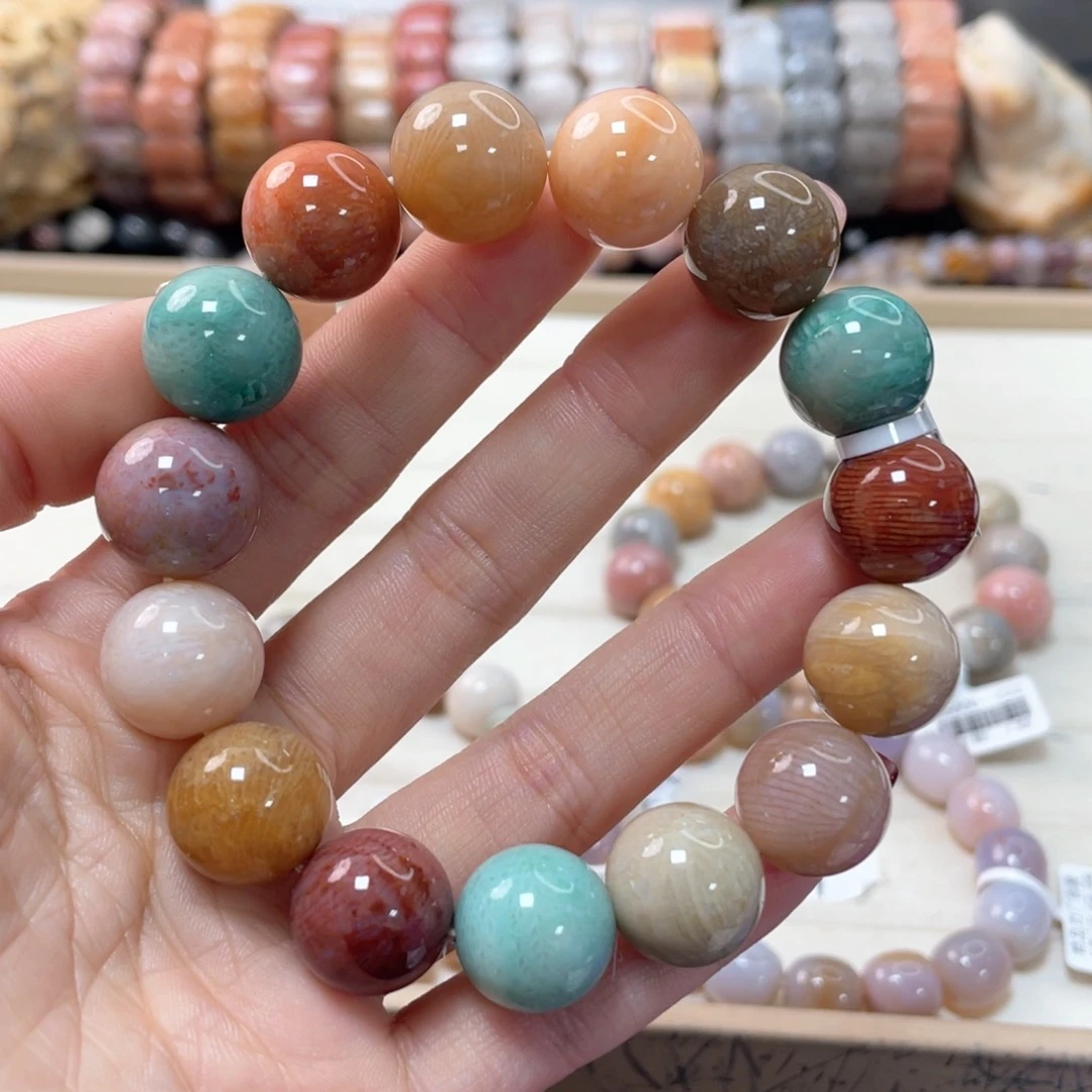 硅化珊瑚（珊瑚玉）手链未镶嵌花****时403