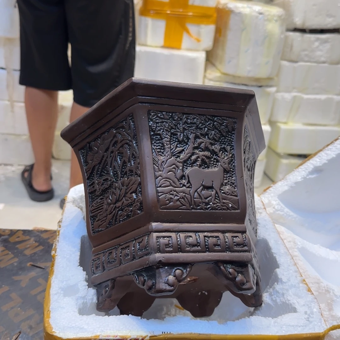 紫砂花盆瑕疵和瑕疵