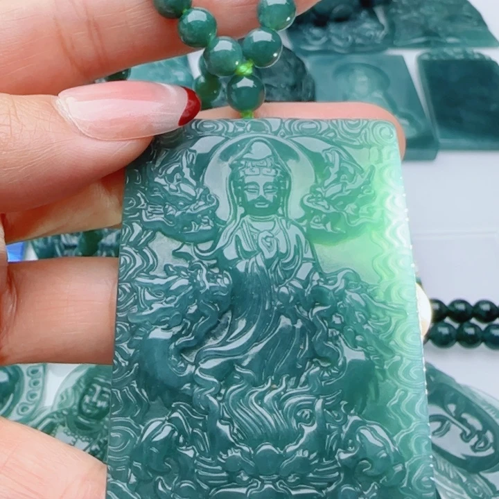 翡翠未镶嵌颈饰多样性发货天然A货翡翠