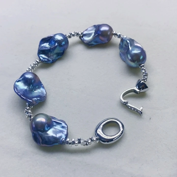 银S925镶嵌耳饰淡水珍珠