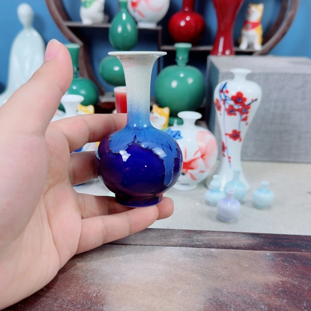 陶瓷手工小花器摆件