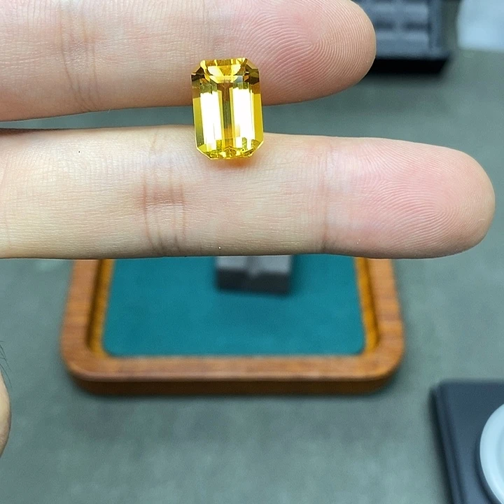 银S925镶嵌珠宝半成品黄晶