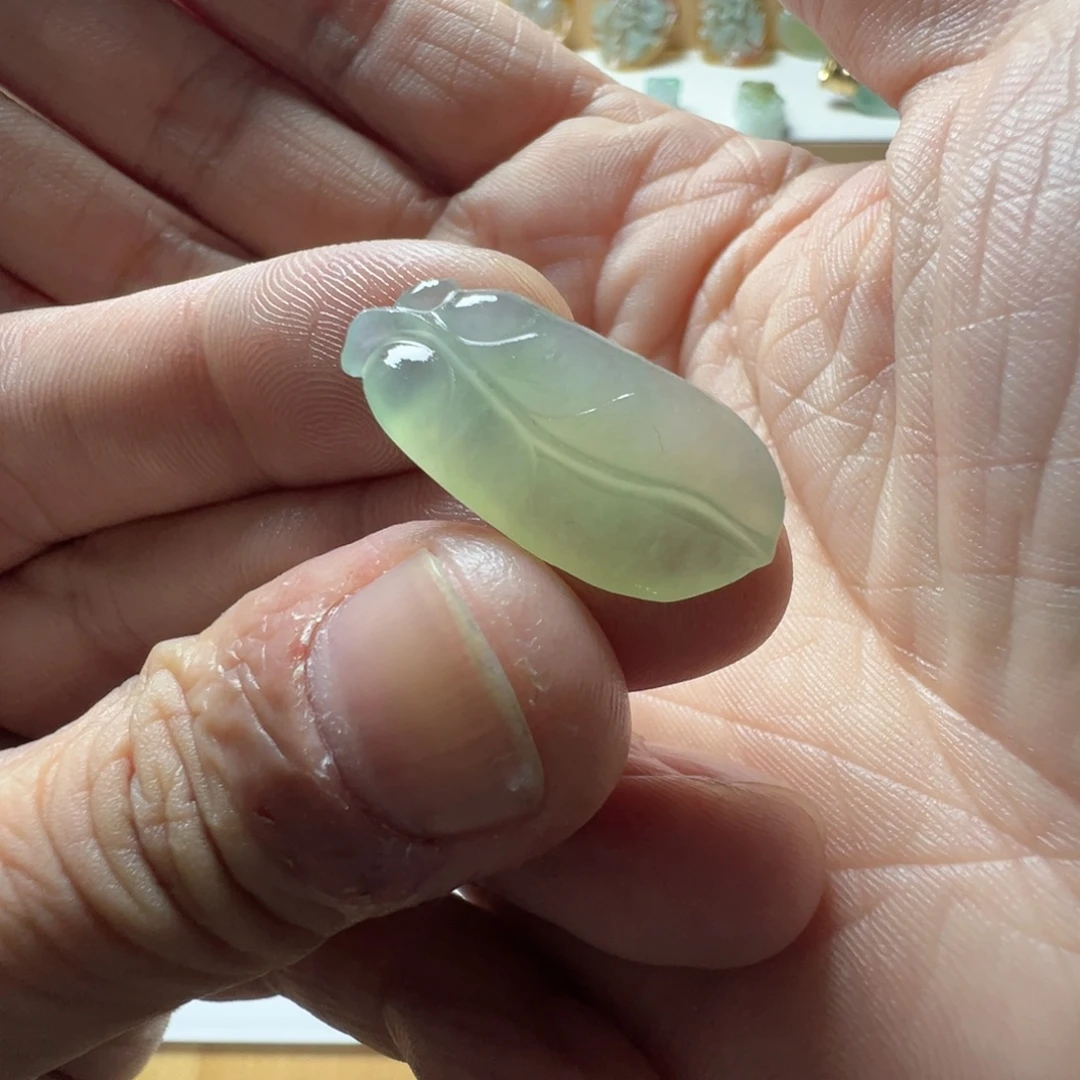 定制翡翠未镶嵌叶子