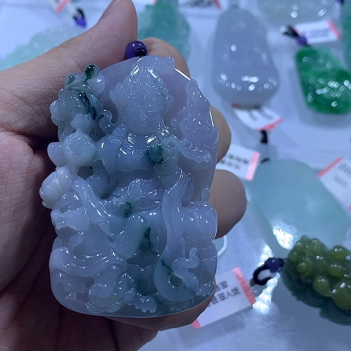 翡翠未镶嵌颈饰天然翡翠A货吊坠