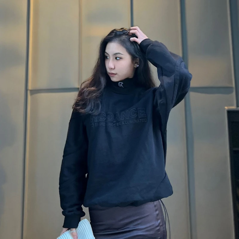 HCdance秋季休闲男女同款卫衣字母3D图案不缩水上衣HC001秋冬