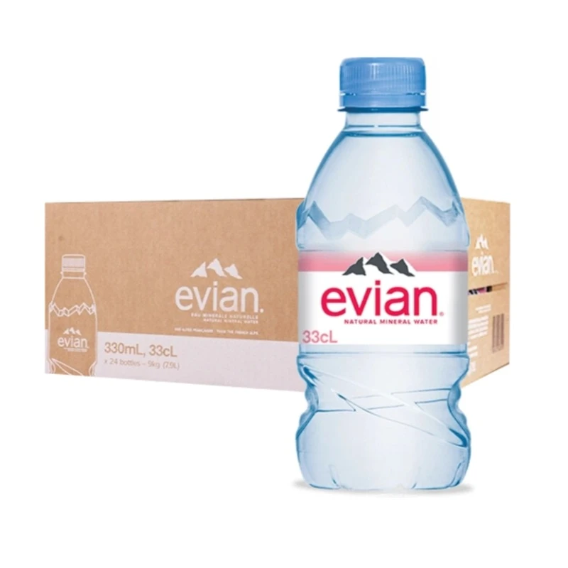 【特价】法国进口evian依云天然矿泉水330ml弱碱性水高端会议水