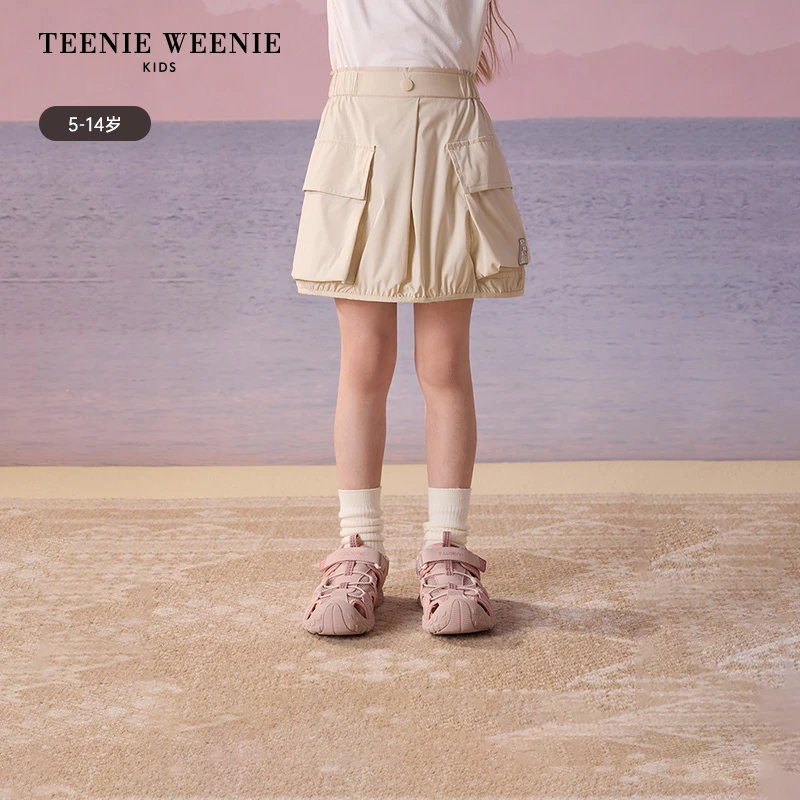 TeenieWeenie Kids小熊童装25年夏休闲工装风裙裤短裤TKTH252572B