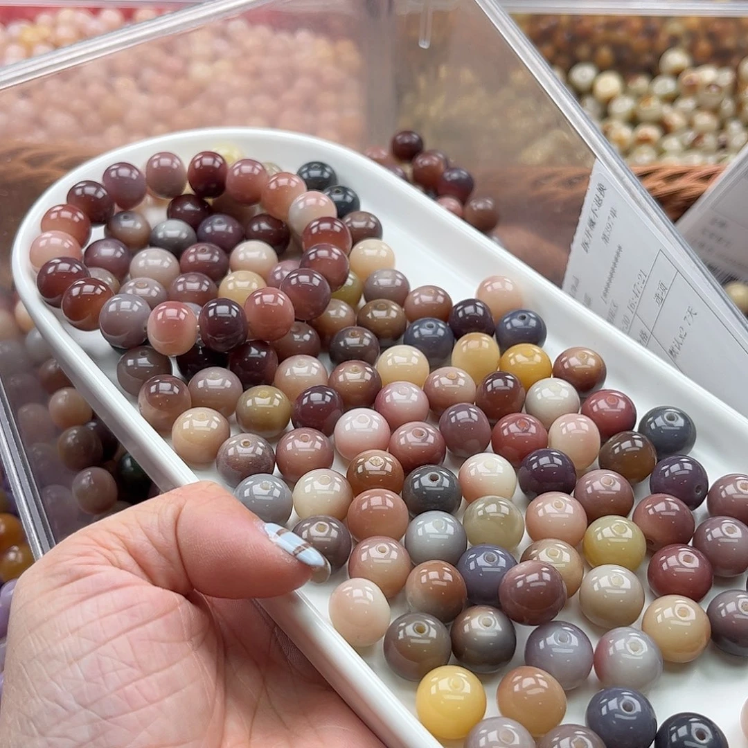 白玉菩提吊坠wc/12mm/22颗紫美人