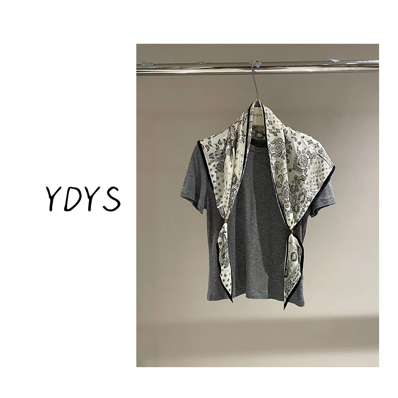 【YDYS】25K00883 2025新款时尚气质小众T恤