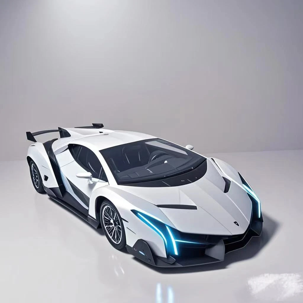 【特价】26cm大号兰博基尼双开门惯性跑车赛车男孩生日礼物